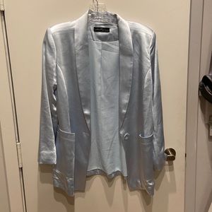 Blue Silk Blazer
